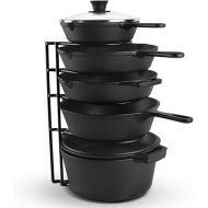 Cuisinel Heavy Duty Pots and Pans Organizer - Extra Large 5-Tier Rack - Holds Cast Iron Skillets, Dutch Oven - Durable Construction - Space Saving Kitchen Storage - No Assembly Required - Black 15.4