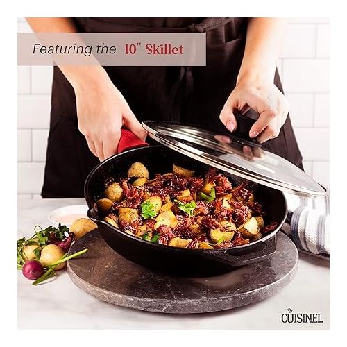  Cast Iron Cookware 8-Pc Set - Pre-Seasoned 10