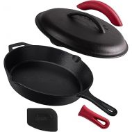 Cuisinel Cast Iron Skillet with Lid - 12