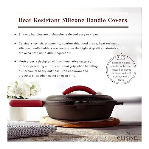  Cuisinel Cast Iron Skillet with Lid - 10