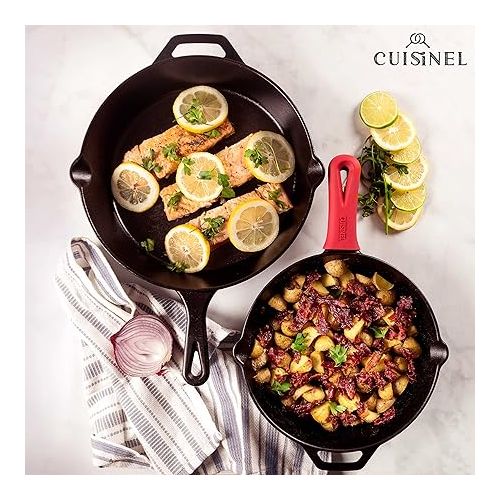  Cuisinel Cast Iron Skillets Set - 10