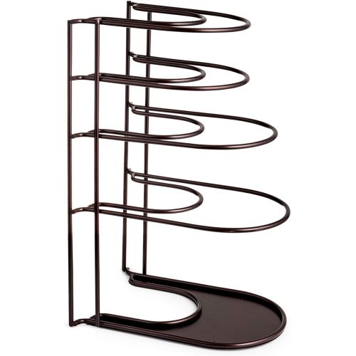  Cuisinel Heavy Duty Pan Organizer, Extra Large 5 Tier Rack - Holds Cast Iron Skillets, Dutch Oven, Griddles - Durable Steel Construction - Space Saving Kitchen Storage - No Assembly Require