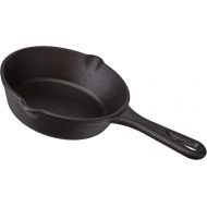 Cuisinel Cast Iron Skillet - 6-inch Frying Pan with Drip-Spouts - Preseasoned Oven Safe Cookware - Indoor/Outdoor Use for Camping - Grill, Stovetop, Broiler, BBQ, Fire Pit, Gas, Smoker and