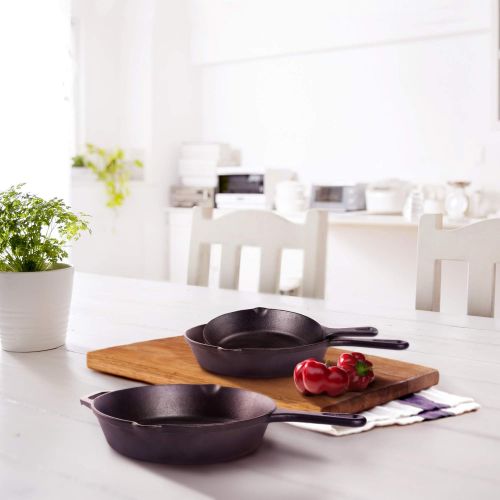  [아마존베스트]Cuisinel Pre-Seasoned Cast Iron Skillet 3-Piece Chef Set (6-Inch 8-Inch and 10-Inch) Oven Safe Cookware - 3 Heat-Resistant Holders - Indoor and Outdoor Use - Grill, Stovetop, Induction Safe