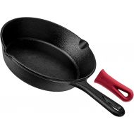 [아마존베스트]Cuisinel Pre Seasoned Cast Iron Skillet (8-Inch) with Handle Cover - Oven Safe Cookware - Indoor and Outdoor Use - Grill, Stovetop, Induction Safe