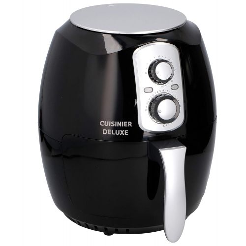  Cuisinier Deluxe Cuisinier Heissluftfriteuse Heissluftfritteuse 3,6L, Steel, Schwarz/Silber