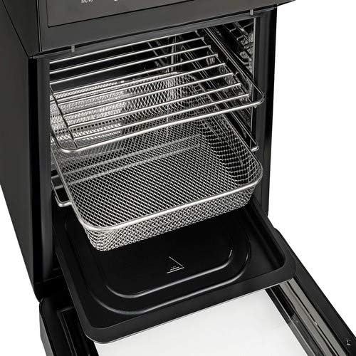  Cuisinier Deluxe 12 Liter Air-Fryer Heissluft-Friteuse 1600W Fritoese Frittoese Heissluftfritteuse, Schwarz