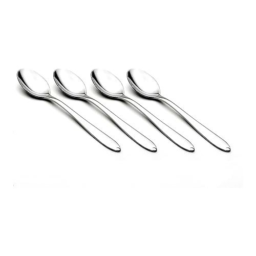  Cuisinox Alpha Pattern Stainless Steel Silverware Spoons Set, 4-Piece Teaspoons