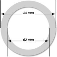 Cuisinox Roma, Alpha, Milano, Bella and Tracanzan Moka Pot Stovetop Espresso Coffee Maker Rubber Replacement Gasket, 12-Cup Size (85mm outer, 62mm inner)