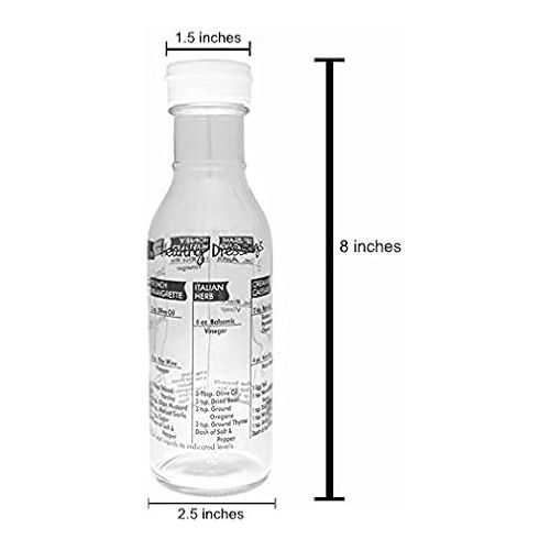  CUISINOX Glass Salad Dressing Shaker Bottle, 8.3