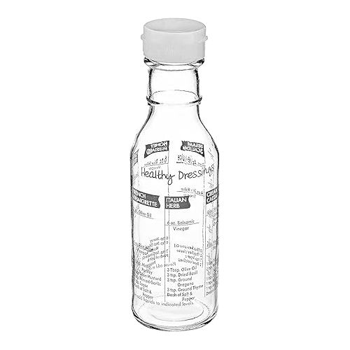  CUISINOX Glass Salad Dressing Shaker Bottle, 8.3