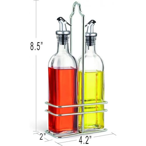  CUISINOX Oil and Vinegar Bottle Cruet Set with Wire Caddy