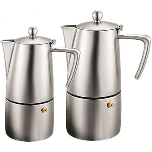  Cuisinox Milano Stainless Steel Moka Pot Espresso Coffee Maker, 10-Cup