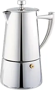 Cuisinox Roma 6-cup Stainless Steel Stovetop Moka Espresso Maker