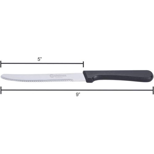  CUISINOX Steak Knife Set of 4 Black Polypropylene Handle, with Rounded Tip