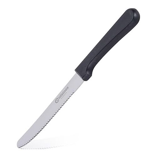  CUISINOX Steak Knife Set of 4 Black Polypropylene Handle, with Rounded Tip