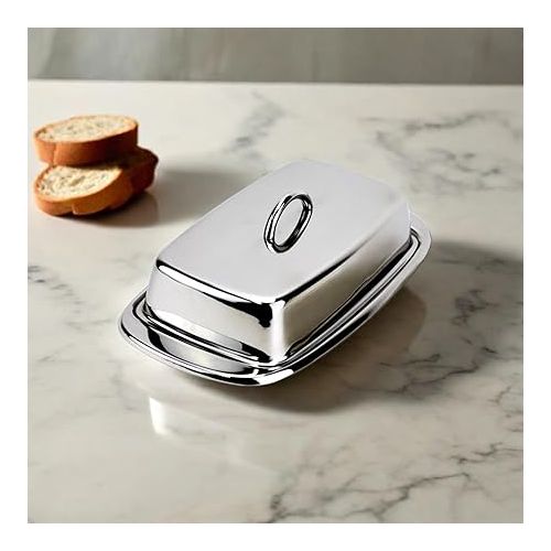  Cuisinox Stainless Steel Butter Dish with Lid, 4