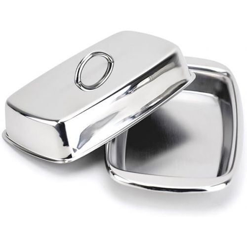  Cuisinox Stainless Steel Butter Dish with Lid, 4