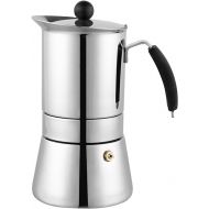 CUISINOX COF-8104 Amore Stainless Steel Stovetop Espresso Coffee Maker, 4-Cup, 6 oz