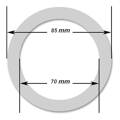  Cuisinox Roma, Alpha, Milano, Bella and Tracanzan Moka Pot Stovetop Espresso Coffee Maker Rubber Replacement Gasket, 9 &10-Cup Size (85mm outer, 70mm inner),White