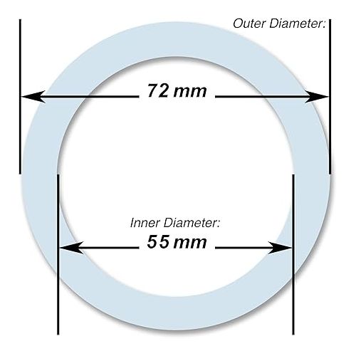  Cuisinox Silicone Replacement Gasket for Stovetop Espresso Maker Moka Pots, 10-Cup, 85mm, White