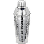 Cuisinox Stainless Steel Cocktail Shaker with Lid and Strainer, Hammered Finish, 9.4