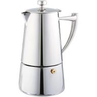 CUISINOX Roma 10-Cup Stainless Steel Stovetop Moka Espresso Maker