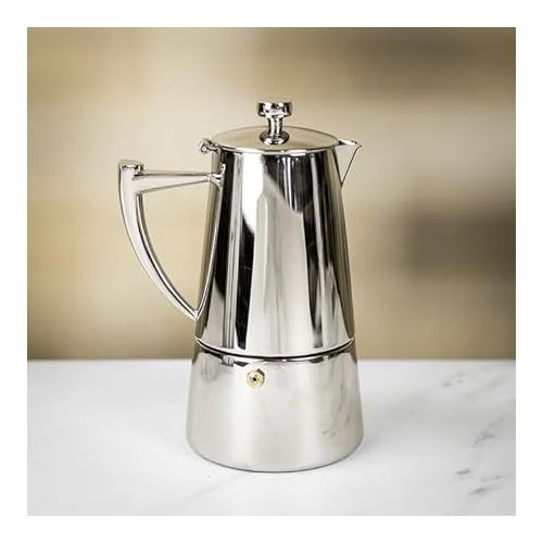  CUISINOX Roma 10-Cup Stainless Steel Stovetop Moka Espresso Maker