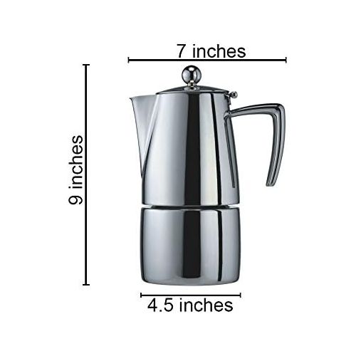  Cuisinox Stainless Steel Milano 10-Cup Espresso Coffeemaker