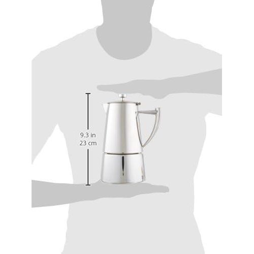  Cuisinox SET-6R66 Set of 6 Espresso Cups and Roma 6-Cup Espresso Coffeemaker, Silver