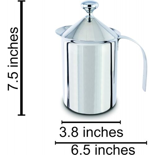  Cuisinox 800ml Hand Pump Cappuccino/Milk Frother: Electric Milk Frothers: Kitchen & Dining