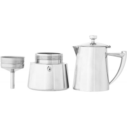  Cuisinox Roma 4-cup Stainless Steel Stovetop Moka Espresso Maker
