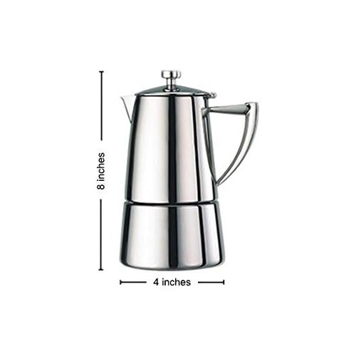  Cuisinox Roma 10-cup Stainless Steel Stovetop Moka Espresso Maker