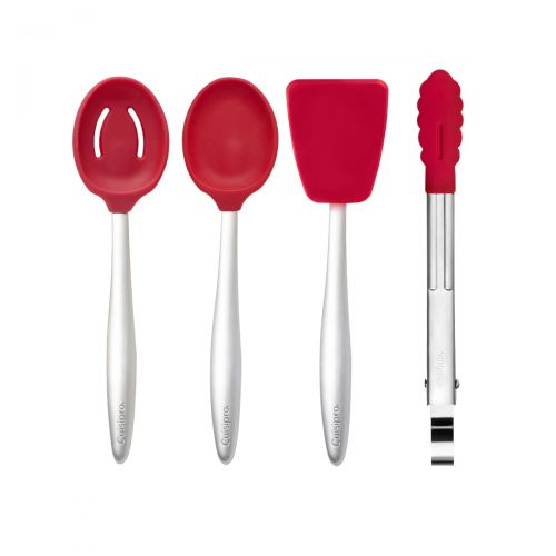  Cuisipro Red Silicone 4 Piece Piccolo Cooking Utensil Set