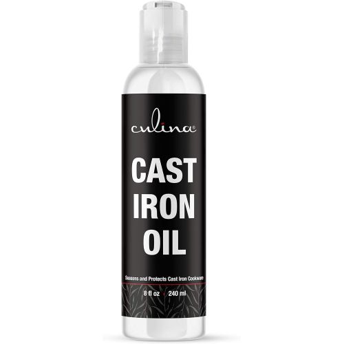  Culina Cast Iron Conditioner Kosher OU Certified Cleans and Protects Cast Iron Cookware, 8 oz