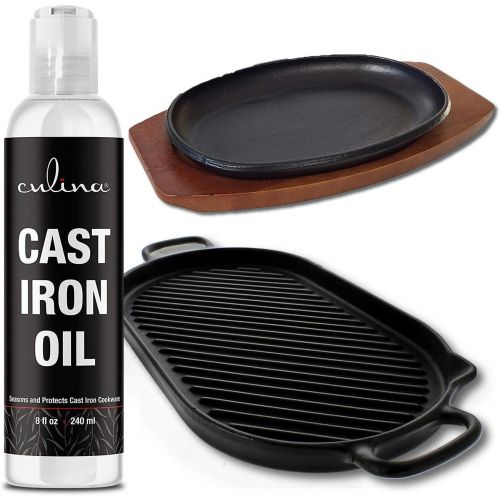  Culina Cast Iron Conditioner Kosher OU Certified Cleans and Protects Cast Iron Cookware, 8 oz
