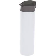 Culinario Thermoflasche mit klick-Deckel, aus Edelstahl/Kunststoff, doppelwandig, trendiges Design, ca. 0,45 Liter, in weiss