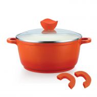 Culinary Edge Orange Die-cast Aluminum 4.6-quart Dutch Oven with Silicone Protector