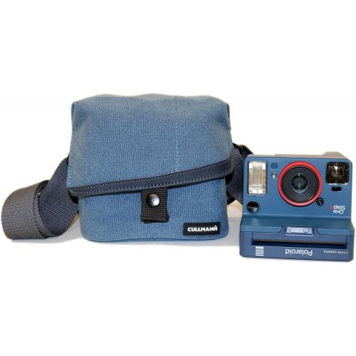  Cullmann Madrid Two Vario 400 Canvas Blue Camera Bag with Shoulder Strap for CSC Cameras with Attached Lens e.g. Panasonic Lumix DMC-G81, Sony Alpha 7-Series, Fuji X-T2, Leica M, 9