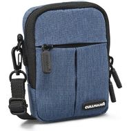 Cullmann 90203 Malaga Compact 200 Blue Camera case Bag for Compact Camera Water-Repellent Rip-Stop Polyester with PU Coating Carry Strap with snap Hook Front Bag Inner Pocket Belt