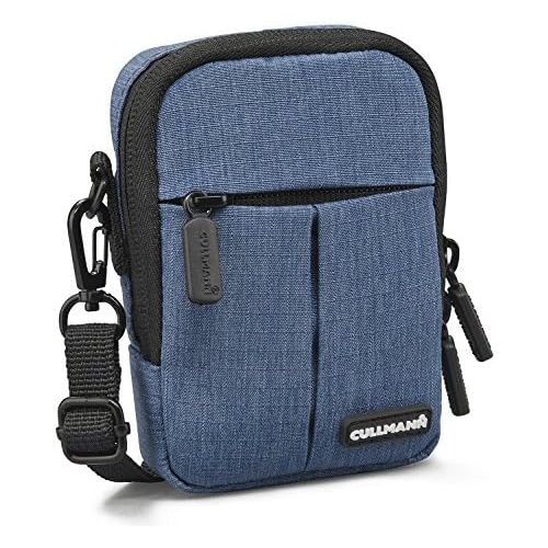  Cullmann 90203 Malaga Compact 200 Blue Camera case Bag for Compact Camera Water-Repellent Rip-Stop Polyester with PU Coating Carry Strap with snap Hook Front Bag Inner Pocket Belt