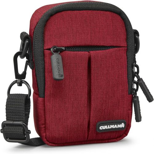  Cullmann 90222 Malaga Compact 300 red Camera case Bag for Compact Camera Water-Repellent Rip-Stop Polyester with PU Coating Carry Strap with snap Hook Front Bag Inner Pocket Belt L