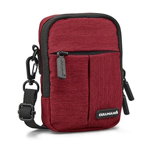  Cullmann 90202 Malaga Compact 200 red Camera case Bag for Compact Camera Water-Repellent Rip-Stop Polyester with PU Coating Carry Strap with snap Hook Front Bag Inner Pocket Belt L