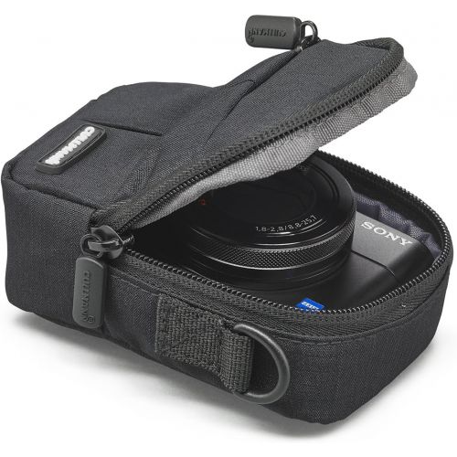  Cullmann 90223 Malaga Compact 300 Blue Camera case Bag for Compact Camera Water-Repellent Rip-Stop Polyester with PU Coating Carry Strap with snap Hook Front Bag Inner Pocket Belt