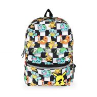Culver Led Pokemon All Over Print Checkered Characters Backpack School Bag for Kids
