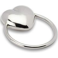 [아마존베스트]Cunill Heart Ring Baby Rattle, 2-Inch, Sterling Silver
