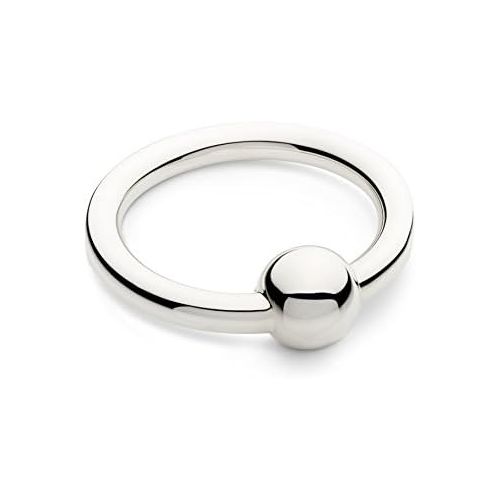  [아마존베스트]Cunill 5-Ounce Single Ring/Ball Baby Rattle, 2-Inch, Sterling Silver