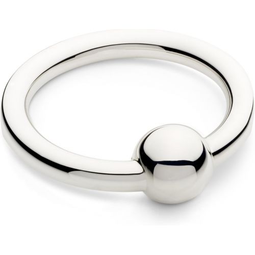  [아마존베스트]Cunill 5-Ounce Single Ring/Ball Baby Rattle, 2-Inch, Sterling Silver