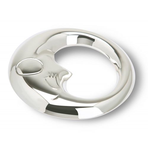  [아마존베스트]Krysaliis Sterling Silver Baby Rattle, Moon