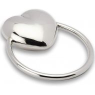 Cunill Heart Ring Baby Rattle, 2-Inch, Sterling Silver